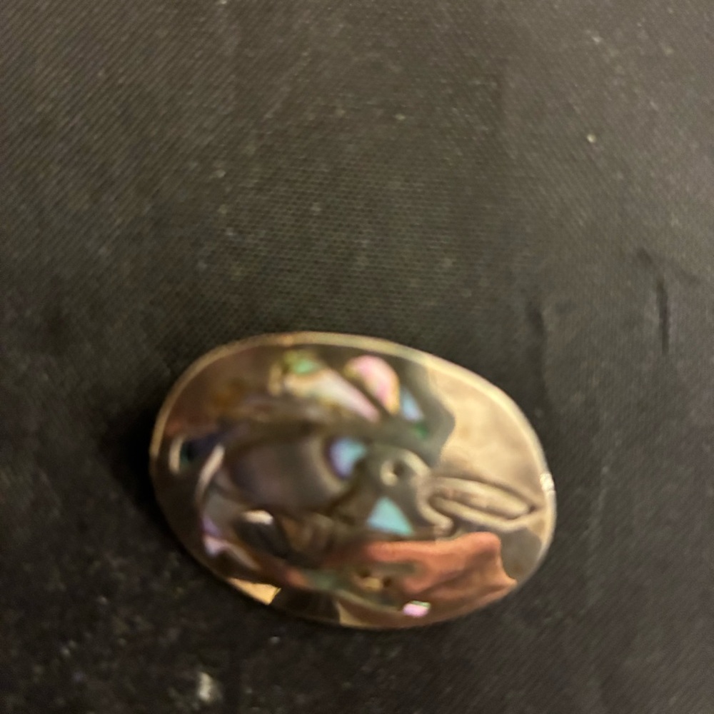 Vintage 1950”s HandCrafted Oval Mexican Silver Brooch